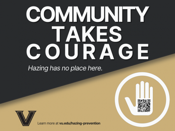 Community Takes Courage: Hazing Has No Place Here. 